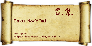 Daku Noémi névjegykártya